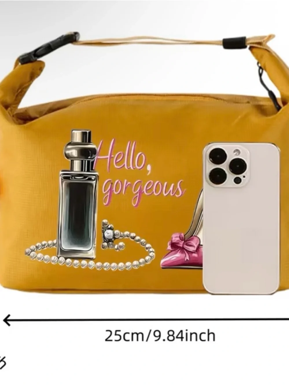 Pink 'Hello, Gorgeous' Cosmetic Travel Bag